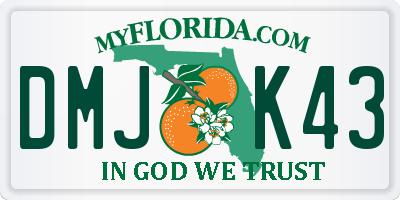 FL license plate DMJK43