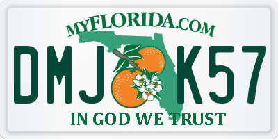 FL license plate DMJK57