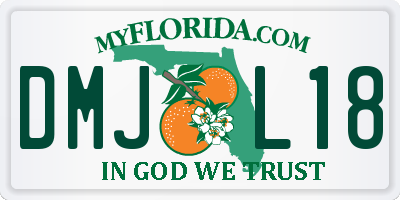 FL license plate DMJL18