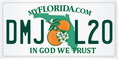 FL license plate DMJL20