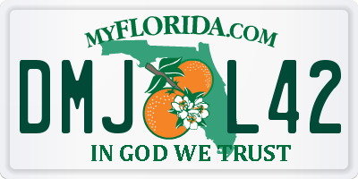 FL license plate DMJL42