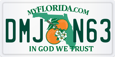 FL license plate DMJN63