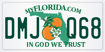 FL license plate DMJQ68