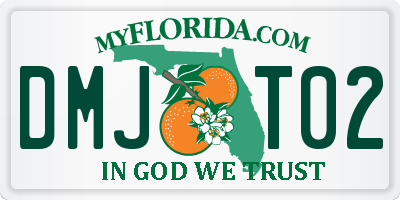 FL license plate DMJT02