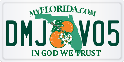 FL license plate DMJV05