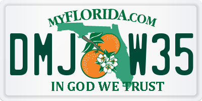FL license plate DMJW35