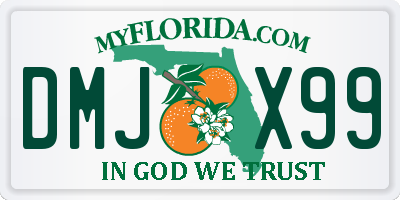 FL license plate DMJX99