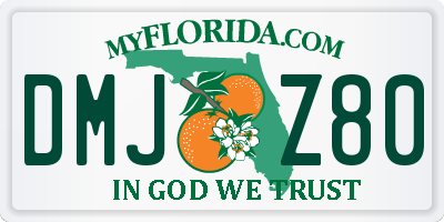 FL license plate DMJZ80