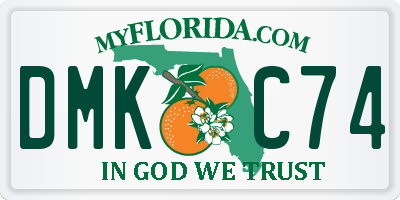 FL license plate DMKC74