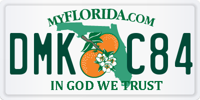 FL license plate DMKC84