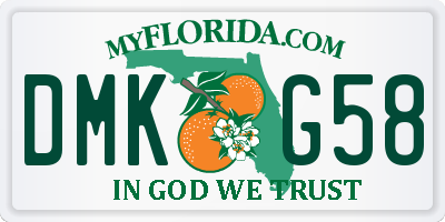 FL license plate DMKG58
