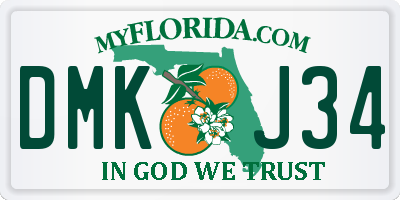 FL license plate DMKJ34