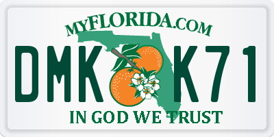 FL license plate DMKK71