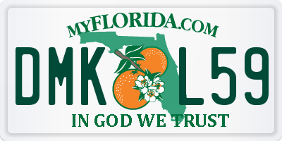 FL license plate DMKL59