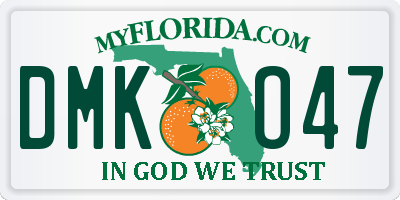 FL license plate DMKO47