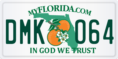 FL license plate DMKO64
