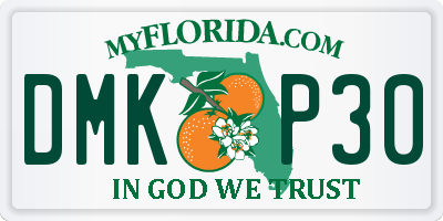 FL license plate DMKP30
