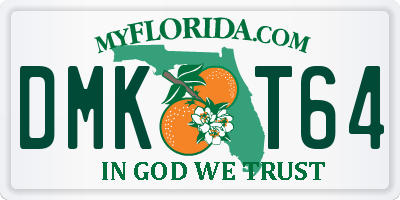 FL license plate DMKT64
