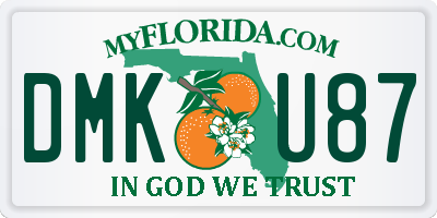 FL license plate DMKU87