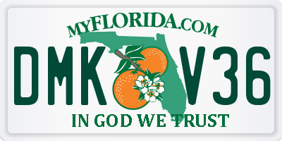 FL license plate DMKV36