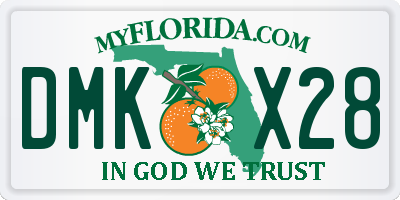 FL license plate DMKX28