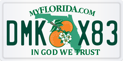 FL license plate DMKX83