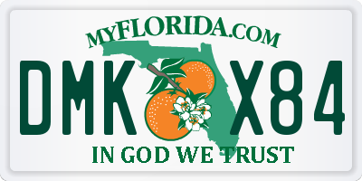 FL license plate DMKX84