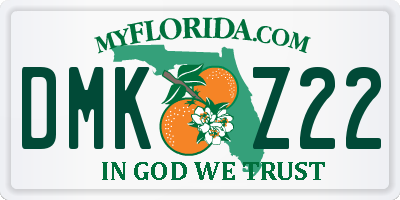 FL license plate DMKZ22