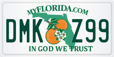 FL license plate DMKZ99