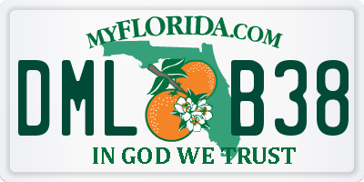 FL license plate DMLB38