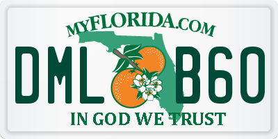 FL license plate DMLB60