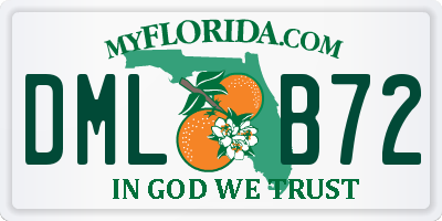 FL license plate DMLB72