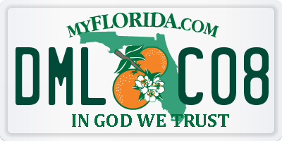 FL license plate DMLC08