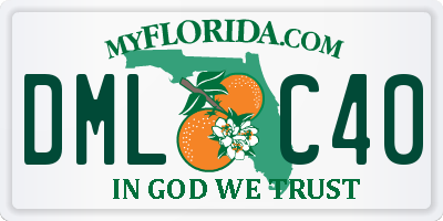 FL license plate DMLC40