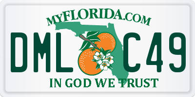FL license plate DMLC49