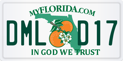 FL license plate DMLD17