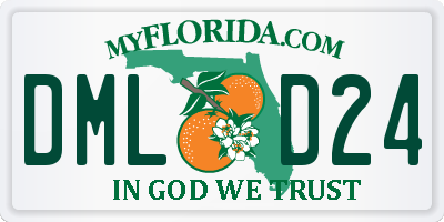 FL license plate DMLD24
