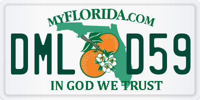 FL license plate DMLD59