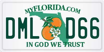 FL license plate DMLD66