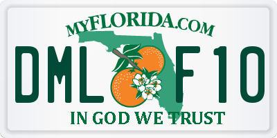 FL license plate DMLF10
