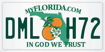 FL license plate DMLH72