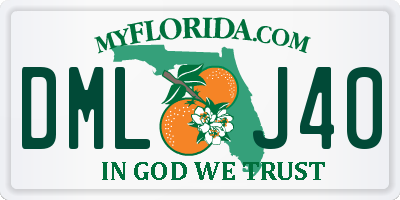 FL license plate DMLJ40