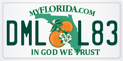 FL license plate DMLL83