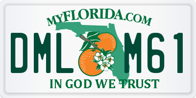 FL license plate DMLM61