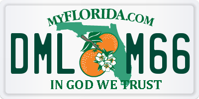 FL license plate DMLM66