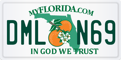 FL license plate DMLN69