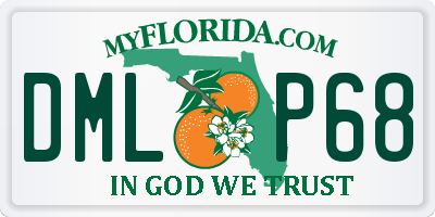 FL license plate DMLP68