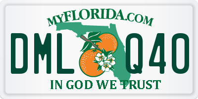 FL license plate DMLQ40