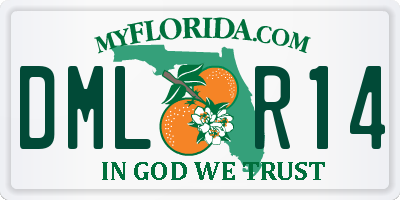 FL license plate DMLR14