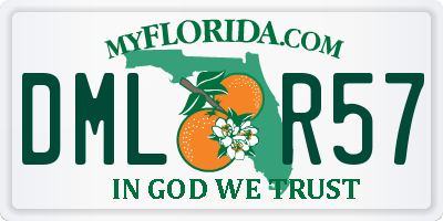 FL license plate DMLR57